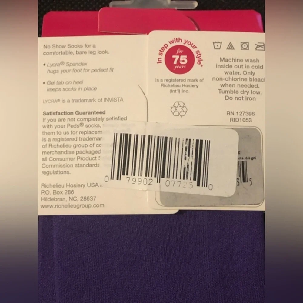 6pairs Peds ultra low microfiber blue & purple socks for‎ girls shoe size 9-3.5